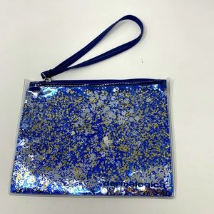 Dermalogica Glitter Cosmetic / Makeup Pouch Bag